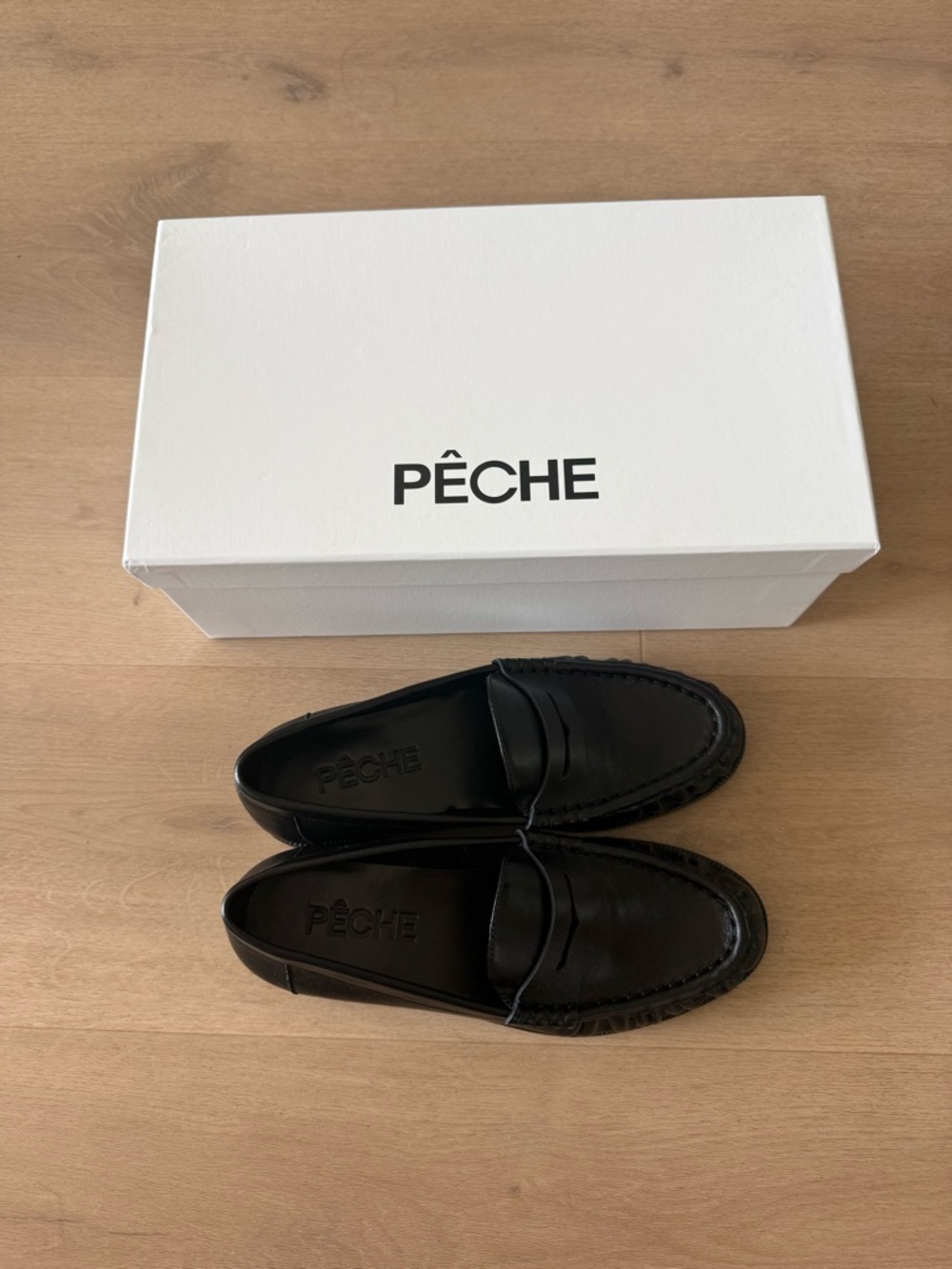 Shop Pêche Black Hugh Loafers
